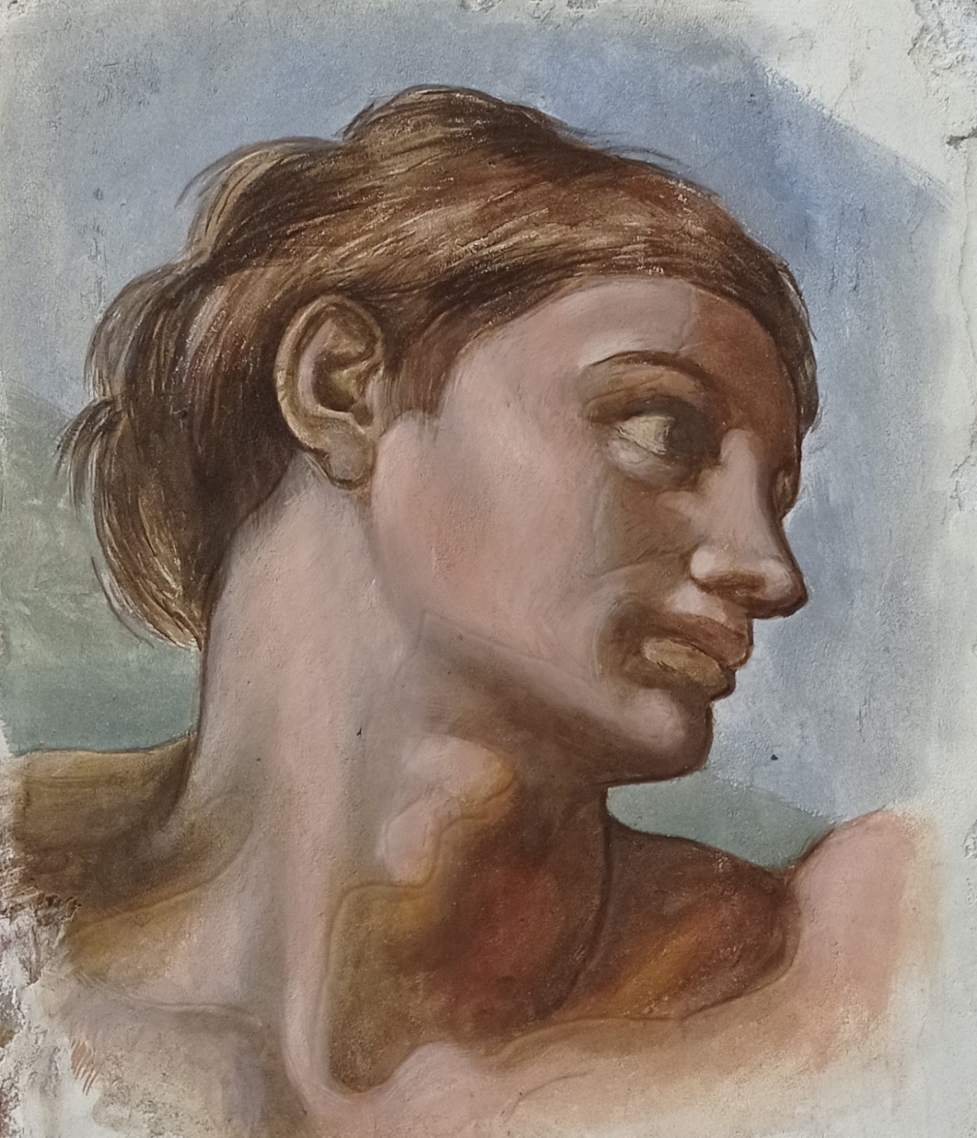 Michelangelo Buonarroti után: Ádám teremtése (részlet)
