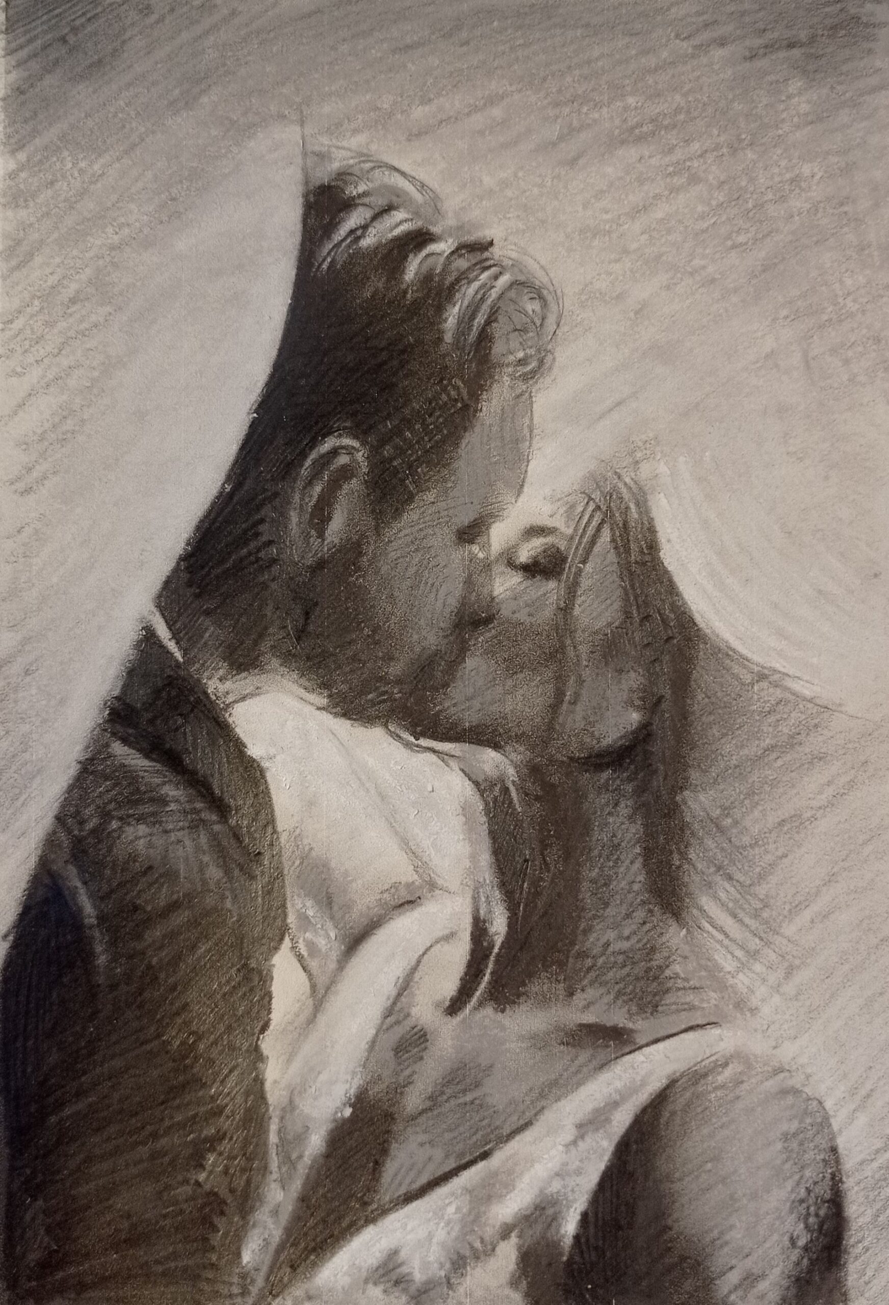 Esküvő 2025 ceruza, papír 29,7 cm × 42 cm grafika, rajz, zsofineart, romantikus kép, festmény, rajz
