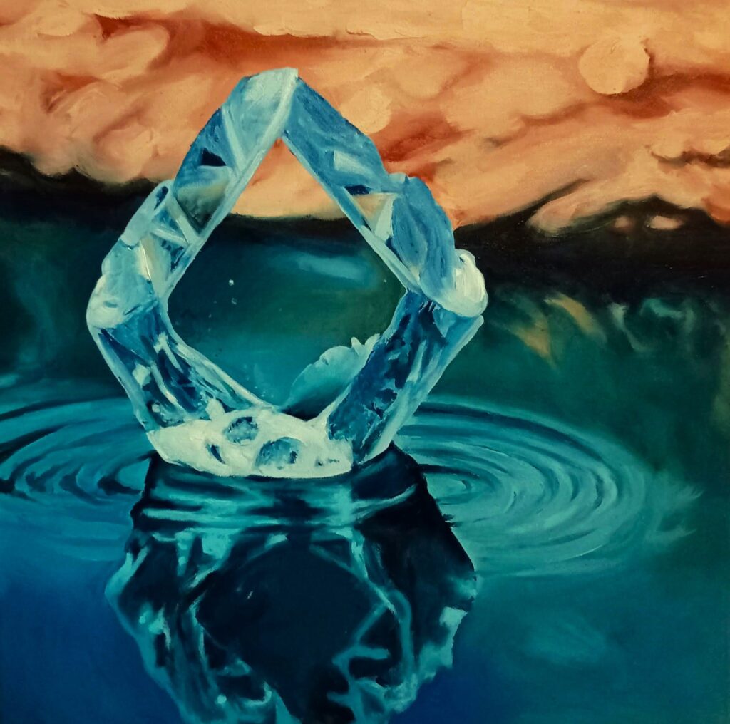 Álomkép 2025 olaj, vászon 50x50 cm festmény, olajfestmény, műalkotás, zsofineart